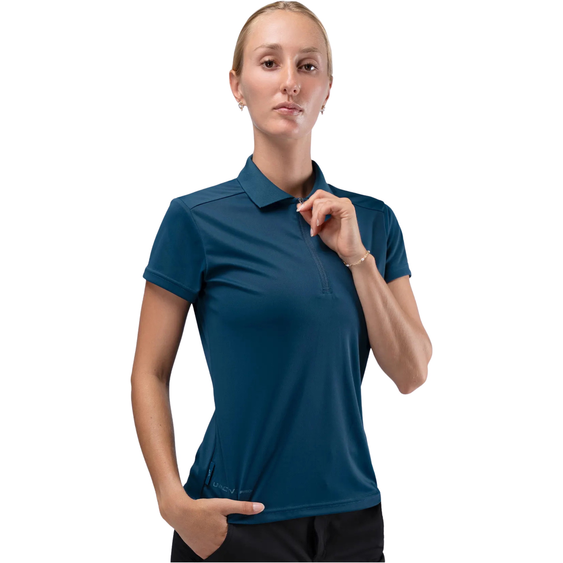 2026 Zhik Womens UVactive Short Sleeve Polo ATP-0086-W - Deep Teal